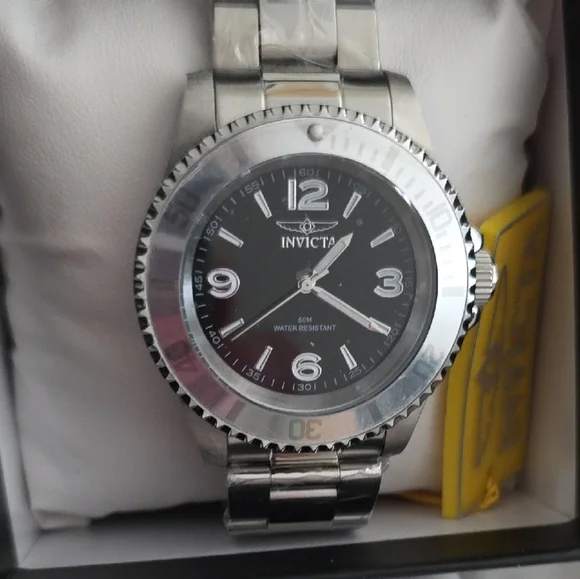 Invicta Silver and Black Watch